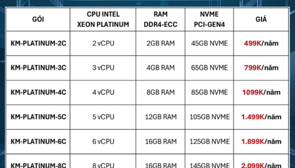Chỉ 499k/năm sở hữu ngay VPS Platinum Next Gen – Trải nghiệm công nghệ mới