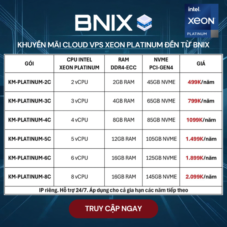 Chỉ 499k/năm sở hữu ngay VPS Platinum Next Gen – Trải nghiệm công nghệ mới
