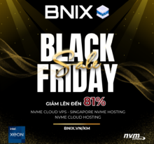 GIẢM GIÁ TỚI 81% – BLACK FRIDAY & LỄ HỘI NVME CÙNG VỚI BNIX